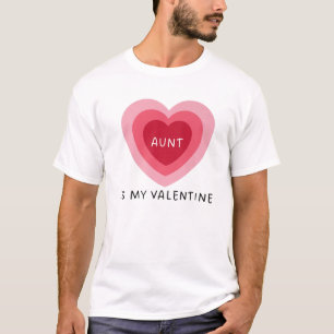 Aunt Is My Valentine Triple Growing Minimalist Hea T-Shirt