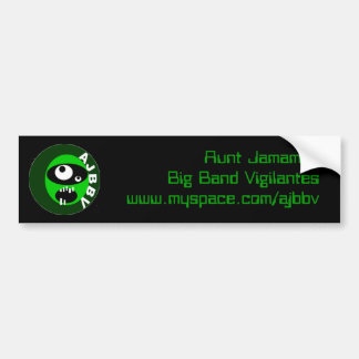 aunt jamamas big band vigilantes bumpersticker bumper sticker