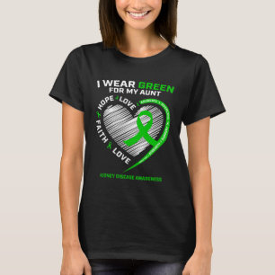 Aunt Kidney Disease Women Men Kids Awareness T-Shirt