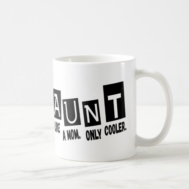 Aunt like a mom only cooler coffee mug (Right)