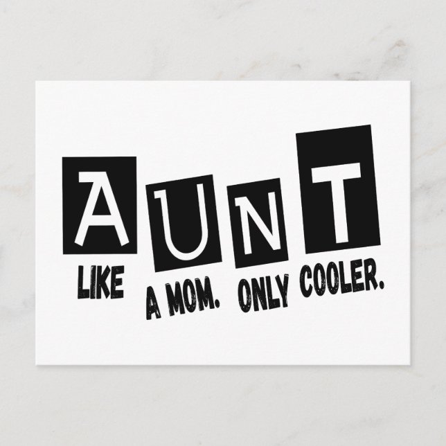 Aunt like a mom only cooler postcard (Front)