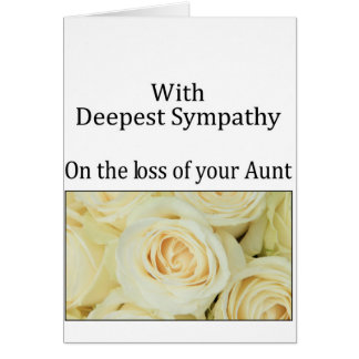 Sympathy On The Death Of An Aunt Cards | Zazzle