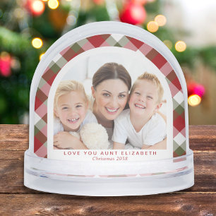 Aunt Love You Arch Photo Christmas Snow Globe