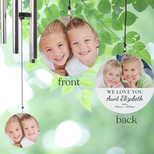 Aunt Love You Photo Garden Wind Chime (Creator Uploaded)