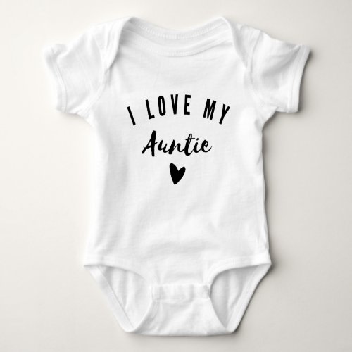 Aunt Lover Cute I Love My Auntie Baby Bodysuit