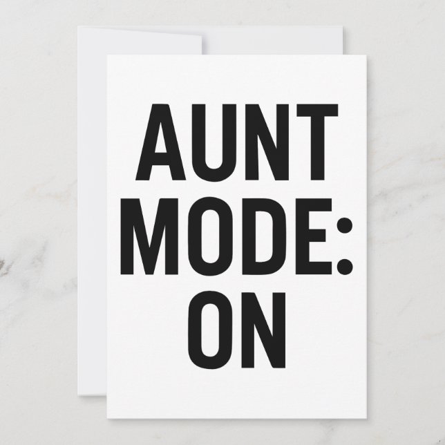 Aunt Mode On – Funny Family Humor Invitation (Front)