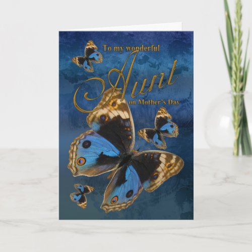 Aunt Mothers Day Card With Butterflies