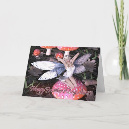 Aunt Mothers Day Card _ Woodland Butterfly Fairy