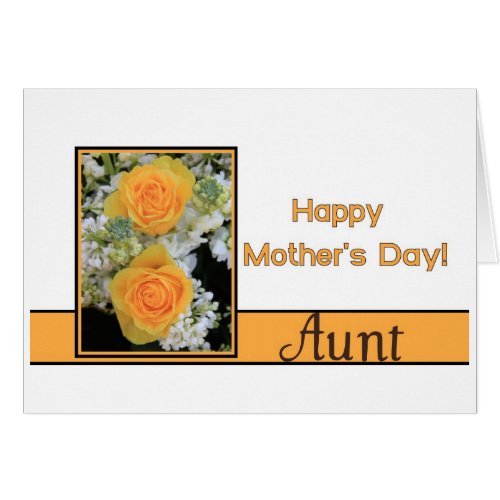 Aunt Mothers Day rose card