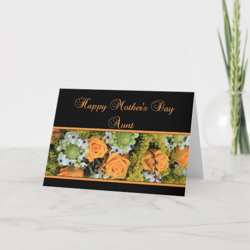 Aunt Mothers Day rose card