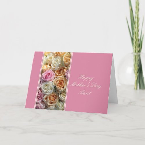 Aunt Mothers Day rose card