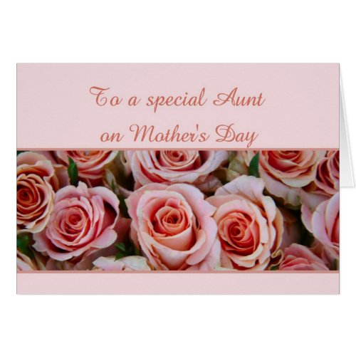 Aunt Mothers Day rose card