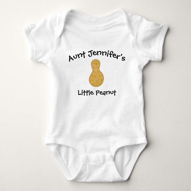Aunt Newborn Niece Nephew Little Peanut Baby Bodysuit (Front)