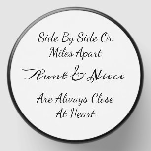 Aunt & Niece Quote – Side By Side or Miles Apart Mini Candle Favors