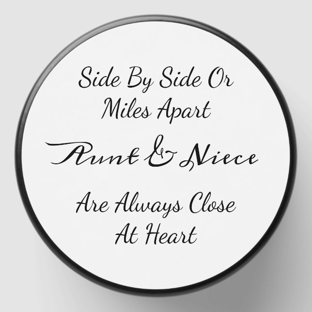 Aunt & Niece Quote – Side By Side or Miles Apart Mini Candle Favors (Front)