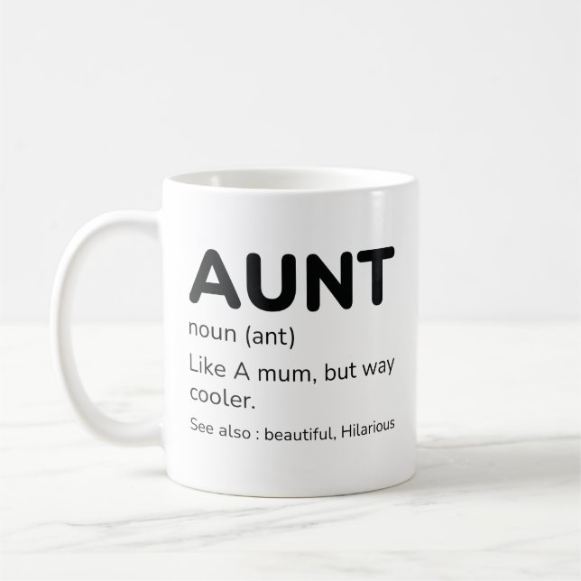 Aunt Noun Coffee Mug (Left)