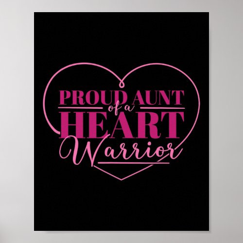 Aunt Of A Heart Warrior  Poster