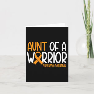 Aunt Of A Warrior Family Leukemia Cancer Awareness Card