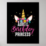 aunt of  birthday princess aunt gift unicorn birth poster<br><div class="desc">FREE MOM HUGS</div>