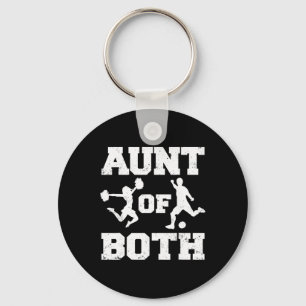 Aunt Of Both Cheer And Soccer Cheerleader Soccer P Keychain
