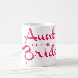 Aunt of Bride Hot Pink on White Coffee Mug