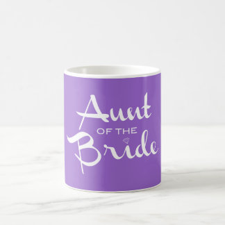 Aunt of Bride White on Purple Coffee Mug