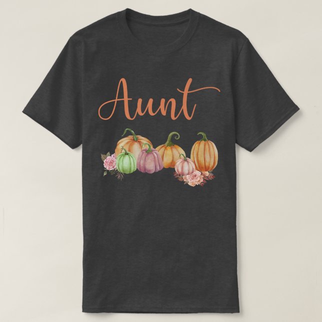 Aunt of Little Pumpkin First Birthday Autumn Pumpk T-Shirt (Design Front)