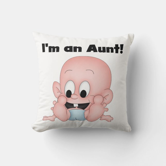 Aunt of New Nephew T-shirts and Gifts Throw Pillow (Front)