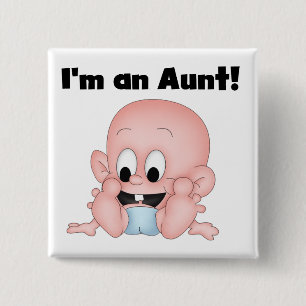 Aunt of New Nephew Tshirts and Gifts Pinback Button