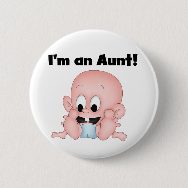 Aunt of New Nephew Tshirts and Gifts Pinback Button (Front)