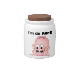 Aunt of New Niece T-shirts and Gifts Candy Jar