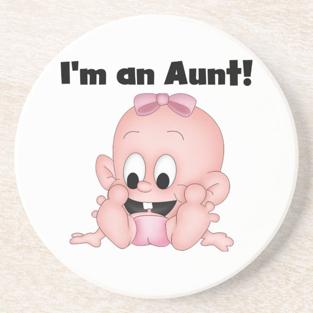 Aunt of New Niece T-shirts and Gifts Coaster (Front)