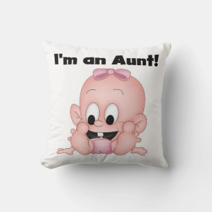 Aunt of New Niece T-shirts and Gifts Throw Pillow