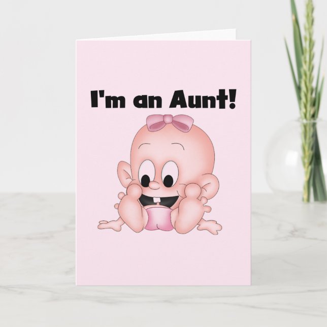 Aunt of New Niece Tshirts and Gifts Card (Front)