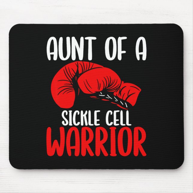 Aunt Of Sickle Cell Warrior Awareness Movement Rib Mouse Pad (Front)