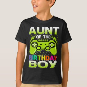AUNT Of The Birthday Boy Matching Video Gamer Birt T-Shirt