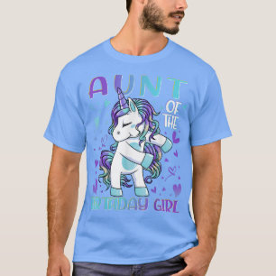 Aunt of the Birthday Girl Flossing Unicorn Aunt Wo T-Shirt