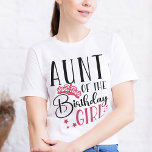 Aunt of the Birthday Girl Squad Custom Matching T-Shirt<br><div class="desc">Looking for a birthday shirt that will make your party complete? Look no further than our matching birthday crew shirts! These stylish tees are perfect for any birthday party girl's day out. Our matching shirts make a great gift for your friends and family, and can be worn together as a...</div>