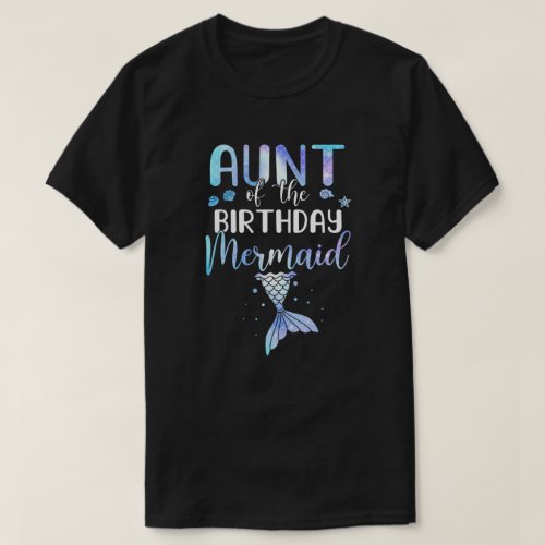 Aunt Of The Birthday Mermaid Matching Family T_Shirt