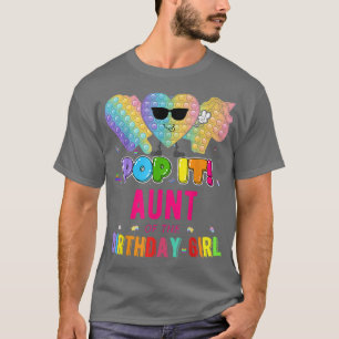 Aunt Of The Birthday Pop It Unicorn Girl Bday Part T-Shirt