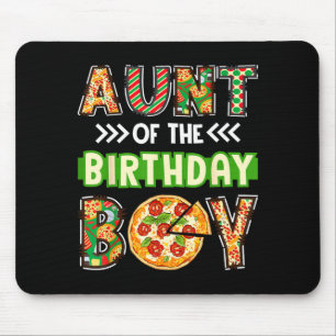 Aunt of the boy birthday boy pizza lover party mouse pad