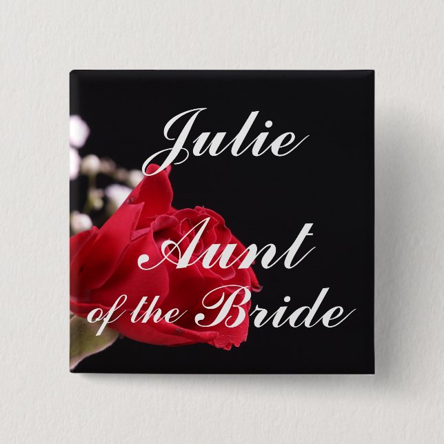 Aunt Of The Bride Button (Front)