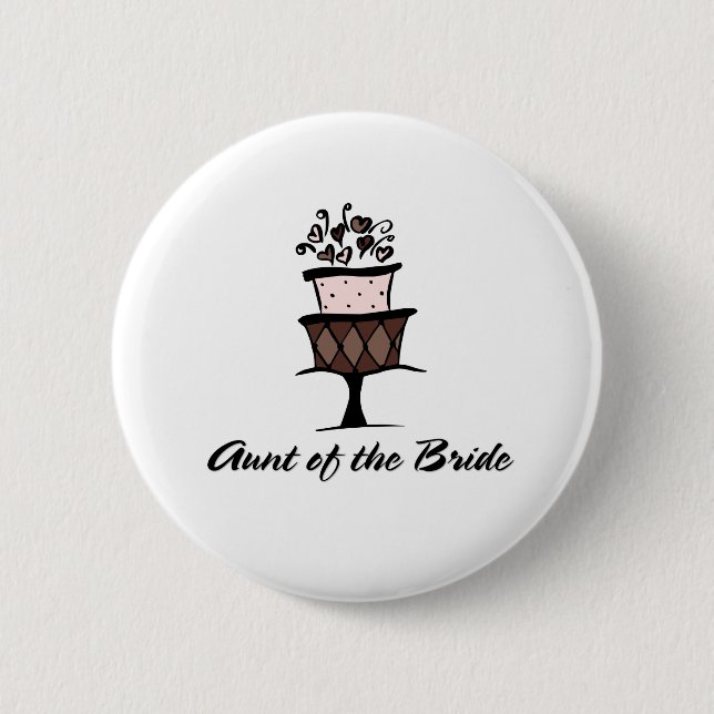 Aunt of the Bride Cake Button (Front)