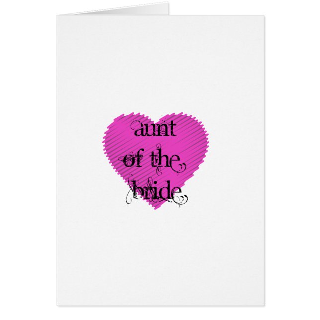 Aunt of the Bride Cards (Front)