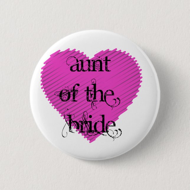 Aunt of the Bride Pinback Button (Front)