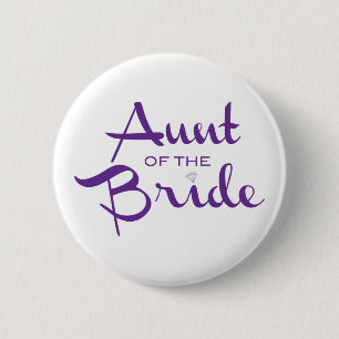 Aunt of the Bride Retro Script Button