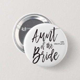 Aunt of the Bride   Script Wedding Button