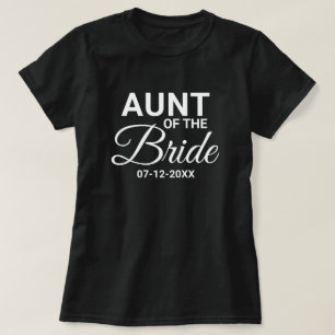 Aunt of the Bride Wedding Party Matching Family T-Shirt