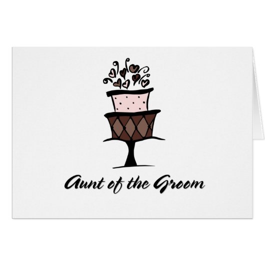 Aunt of the Groom Cards (Front Horizontal)