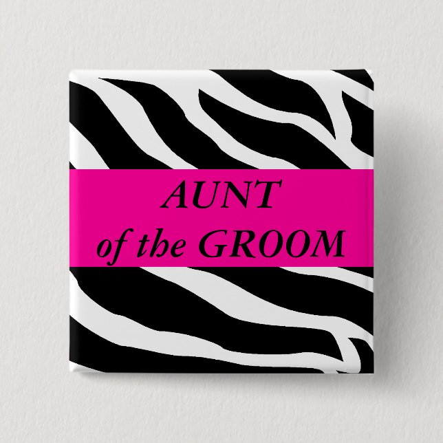 Aunt Of The Groom Pinback Button (Front)